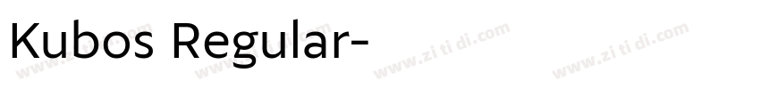 Kubos Regular字体转换